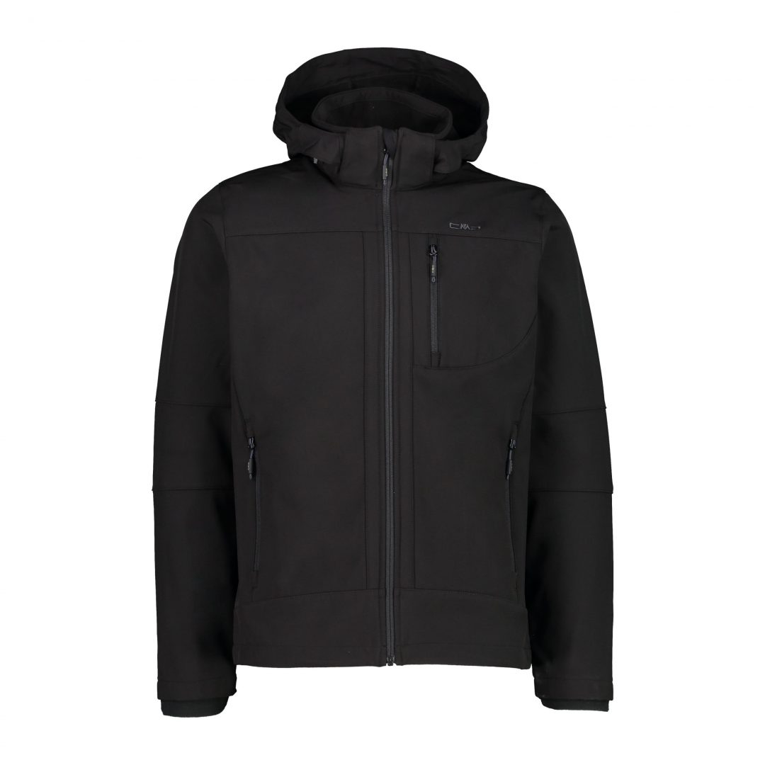 Ľahká pánska softshellová bunda so zipsom a odnímateľnou kapucňou CMP 3A01787N, navrhnutá tak, aby vás chránila pred nepriaznivým počasím.