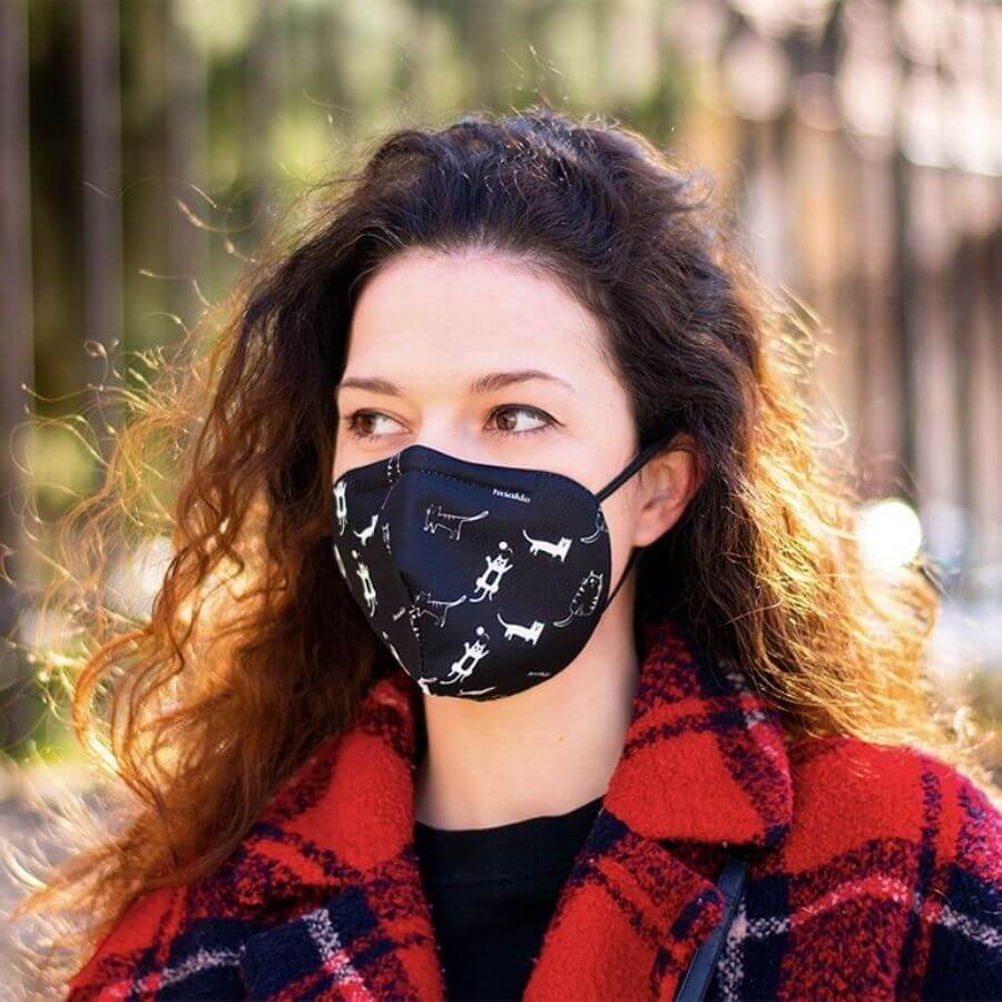 Ochranná maska s FFP3 filtrom Fusakle Decenťák čierny