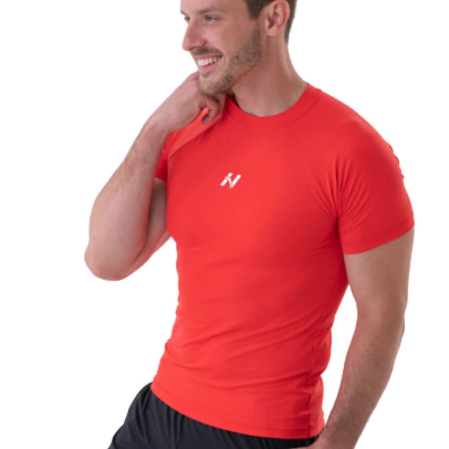 Pánske tričko NEBBIA Slim-fit 324 red - Nebbia 324